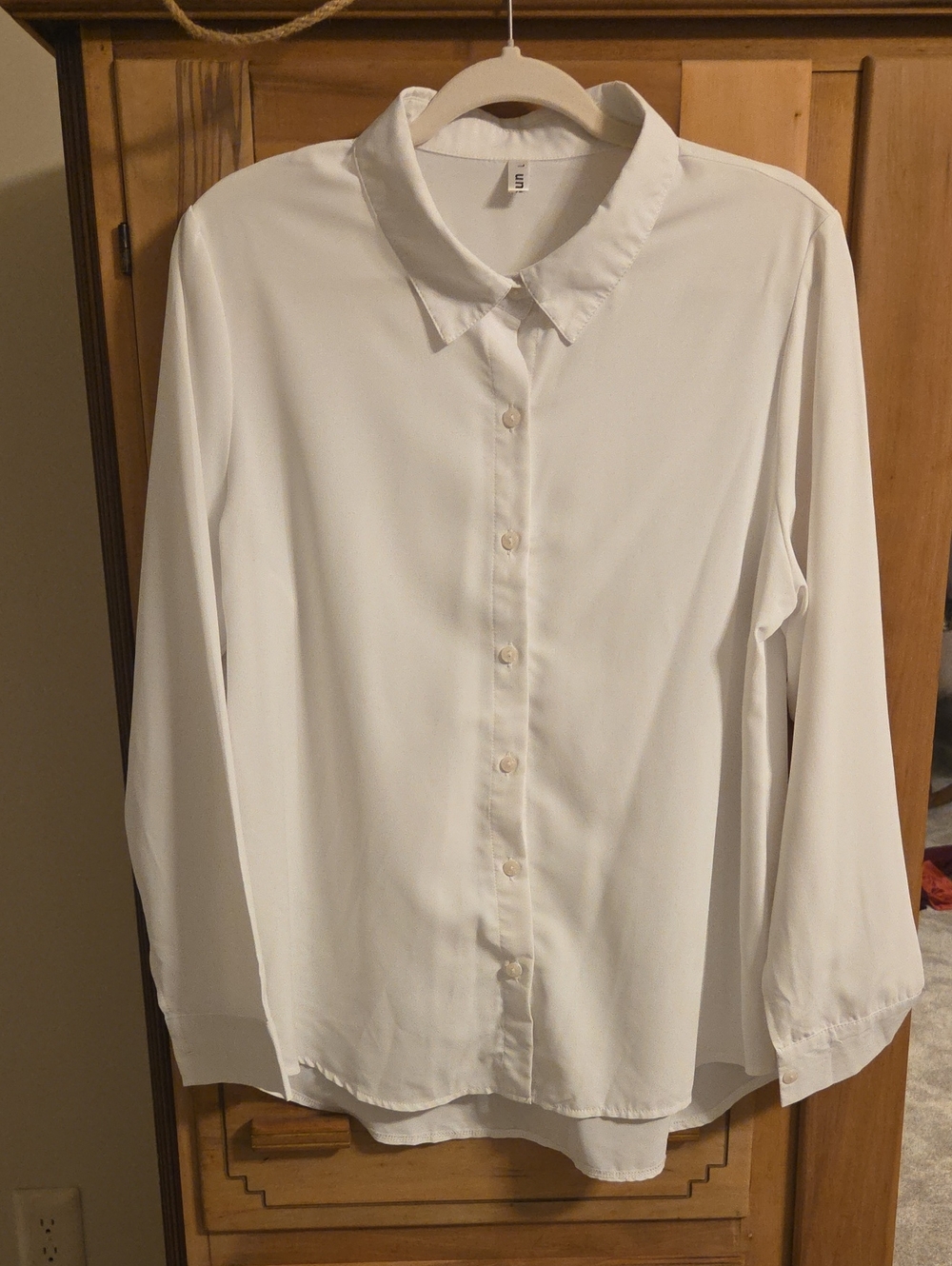 Classic White Button-Up Blouse - Women